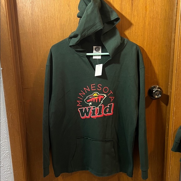 NHL Tops - Women’s NHL Minnesota Wild Dark Green Hooded sweatshirt size M